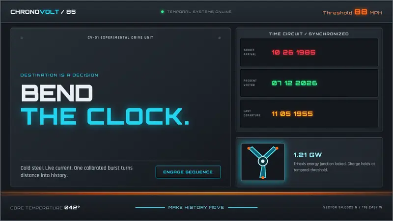 Back to the Future (1985) — design style preview