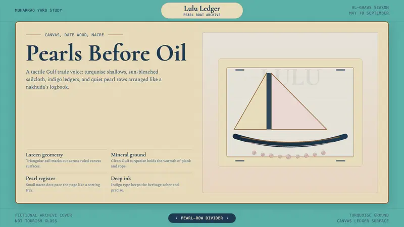 Bahraini Dhow Pearl-Diving Boat — design style preview