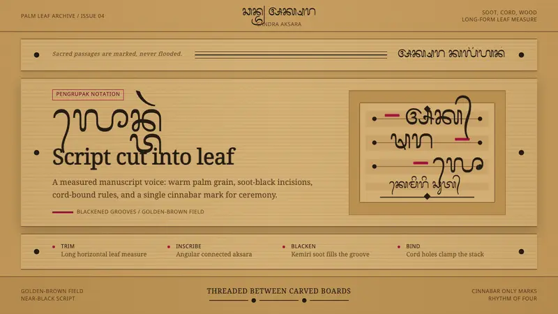 Balinese Lontar — design style preview