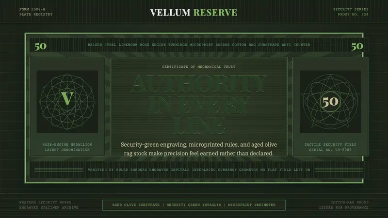 Banknote Guilloché — design style preview