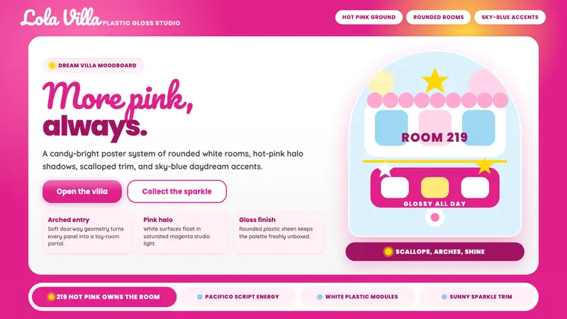 Barbie Dreamhouse — design style preview