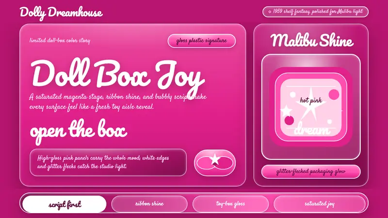 Barbie Hot Pink (Pantone 219) — design style preview