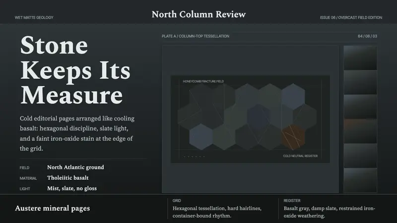 Giant's Causeway Basalt — design style preview