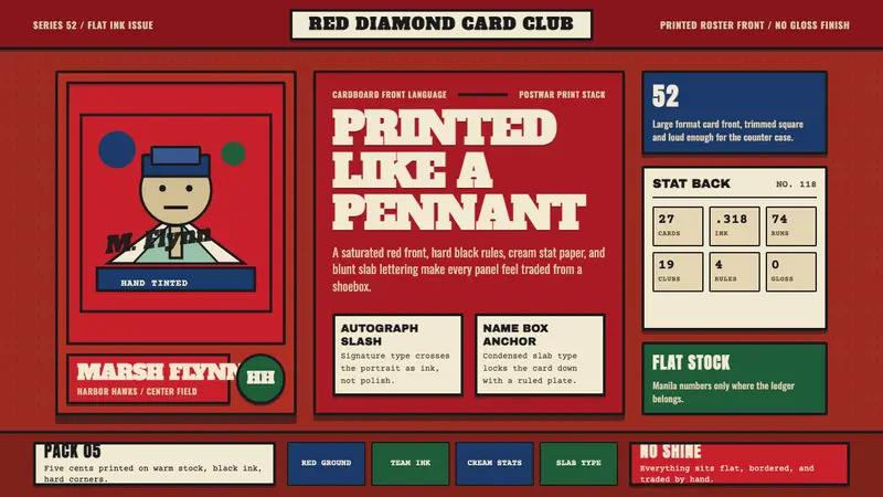 Topps Baseball Card — design style preview