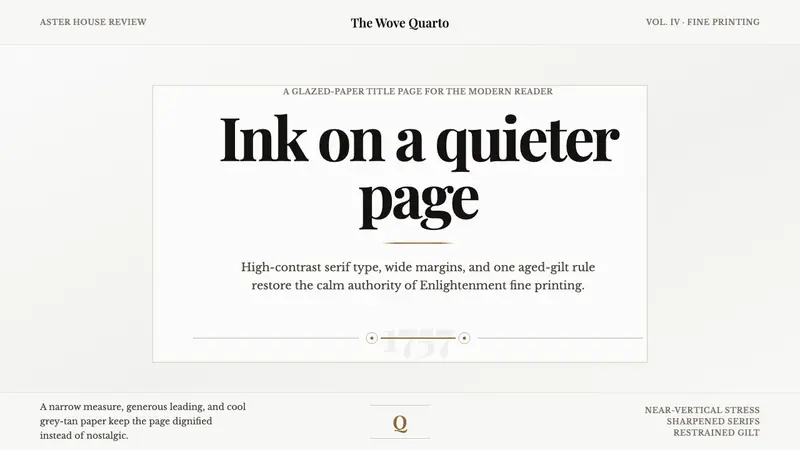 Baskerville Transitional Serif — design style preview