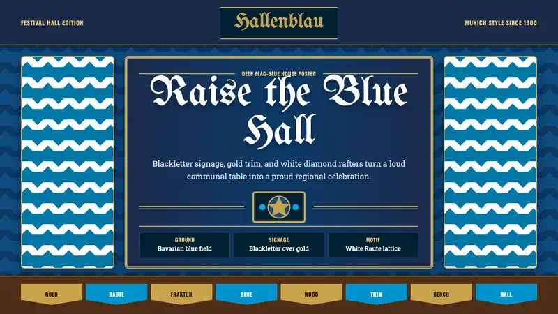 Bavarian Beer Hall — design style preview