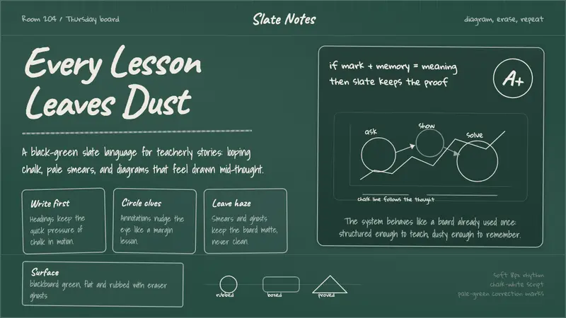 Slate Blackboard Chalk — Cover