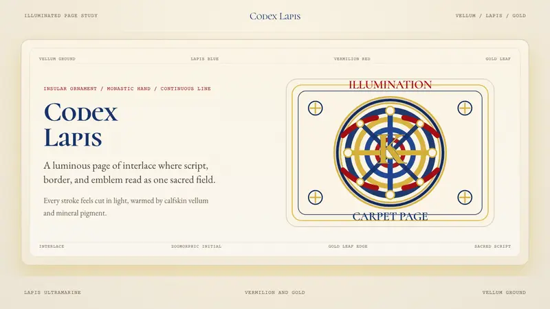 Book of Kells Celtic (800) — design style preview