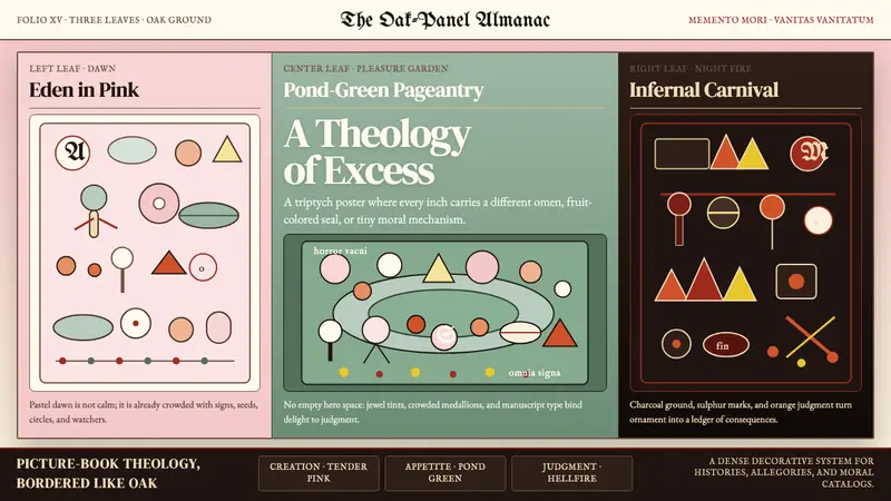 Bosch — Garden of Earthly Delights — design style preview