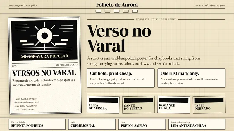 Brazilian Cordel (Northeast Folk Literature) — design style preview