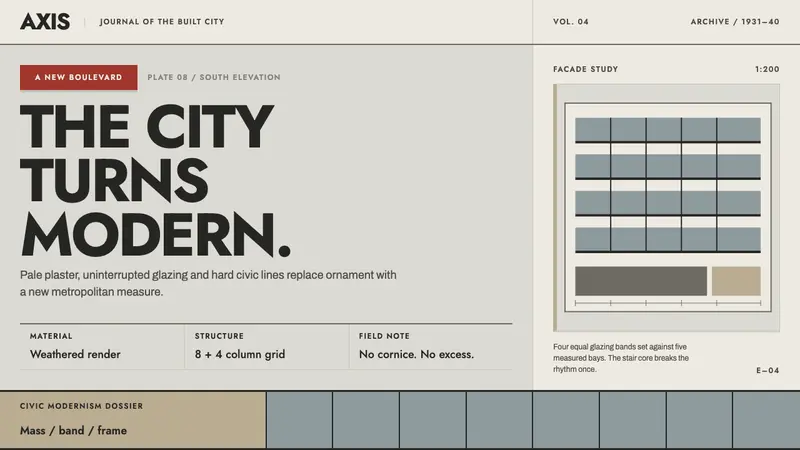 Bucharest Interwar Modernism — design style preview