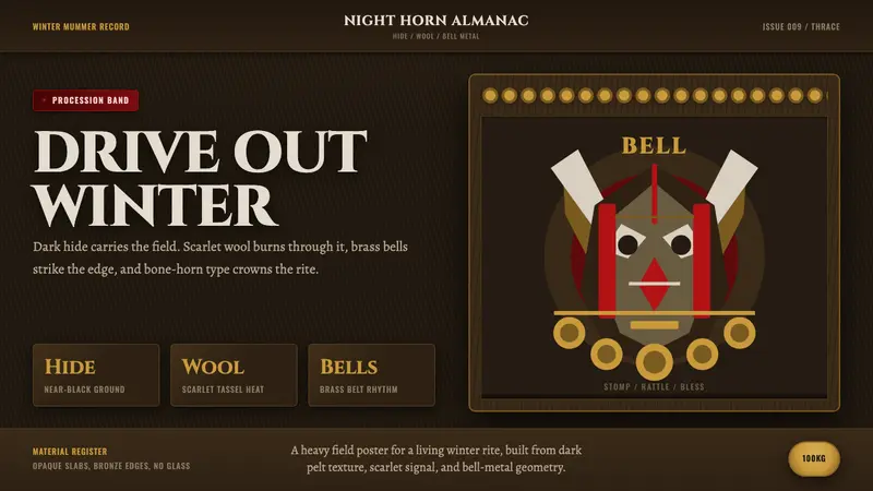 Bulgarian Kukeri Mummers — design style preview