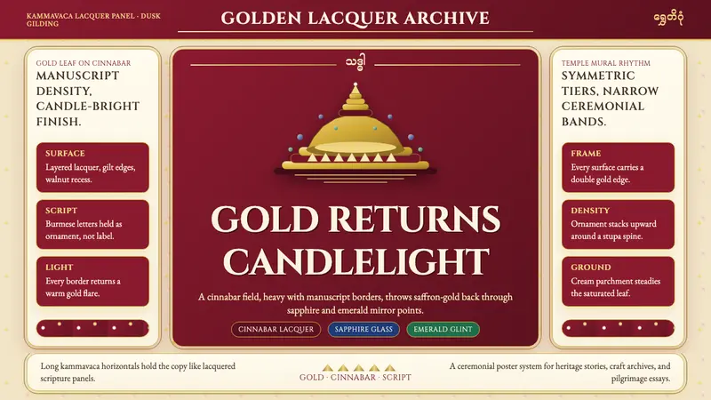 Burmese Shwedagon Gold-Lacquer — design style preview