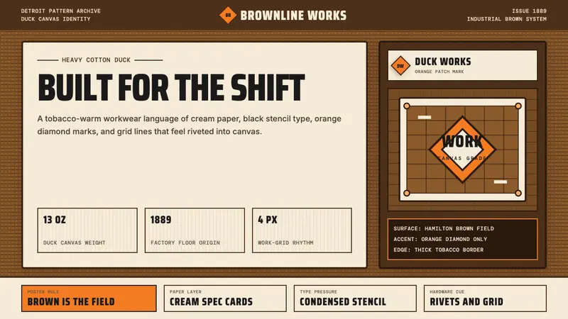 Carhartt Work Jacket Brown (1889) — design style preview