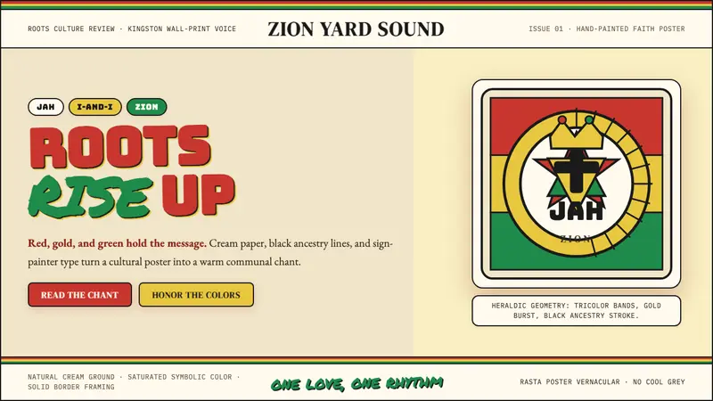 Caribbean Rastafarian (Jamaica) — design style preview