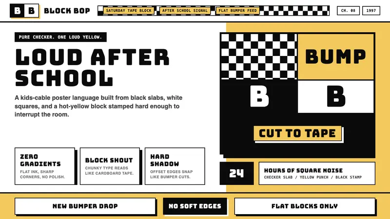 Cartoon Network 90s Blocks — design style preview