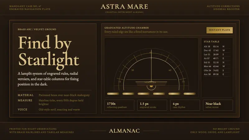 Sextant Navigation — design style preview
