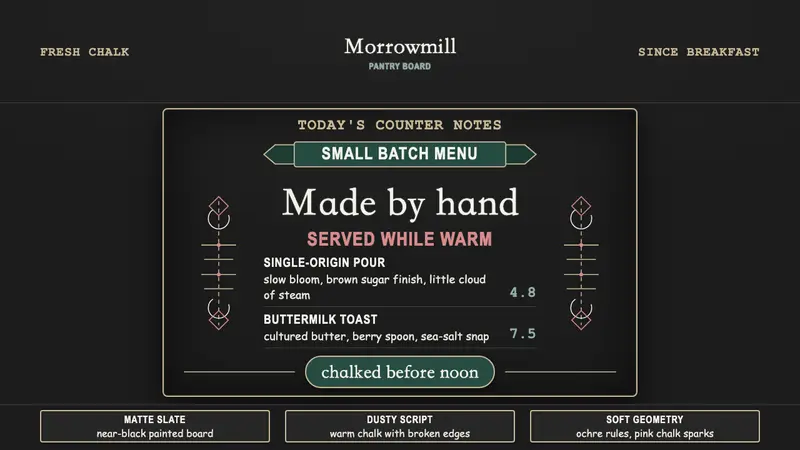 Chalk Café Board — Cover