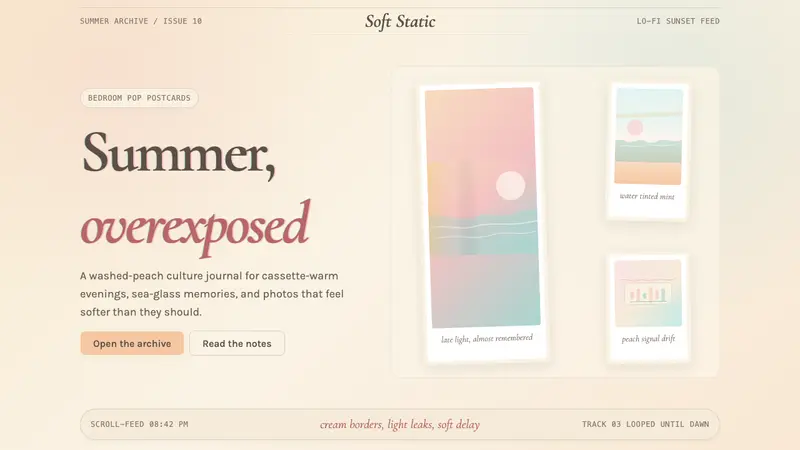Chillwave Tumblr 2010 — design style preview