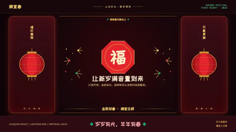 Chinese New Year Spring Festival — design style preview