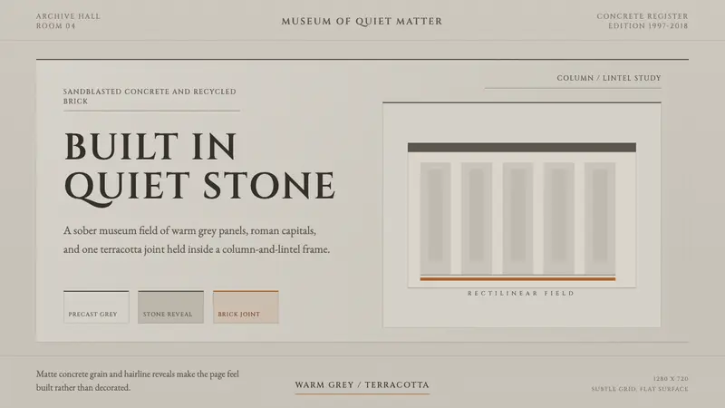 Chipperfield Museum Gray — design style preview