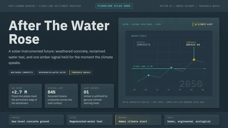 Cli-Fi 2050 — design style preview