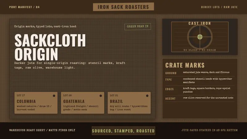 Coffee Roastery Burlap — design style preview