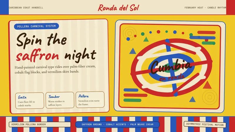 Colombian Cumbia (Pollera Carnival) — design style preview