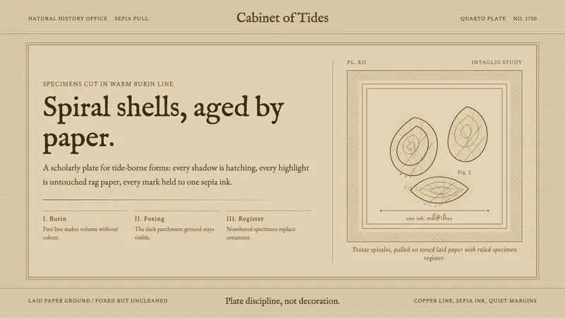 Conchology Shell Plate — design style preview