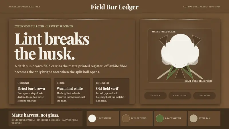 Cotton Boll Harvest — design style preview
