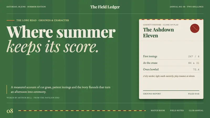 Cricket Whites Flannels — design style preview