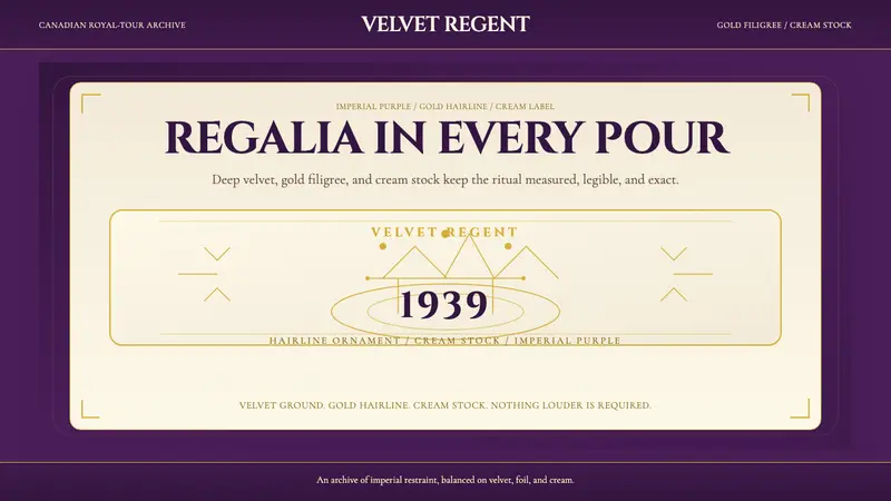 Crown Royal Purple Velvet (1939) — Cover
