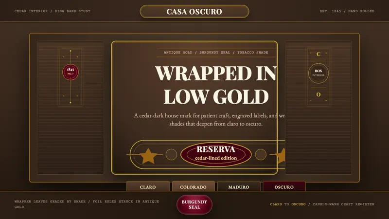 Cuban Habano Cigar — design style preview