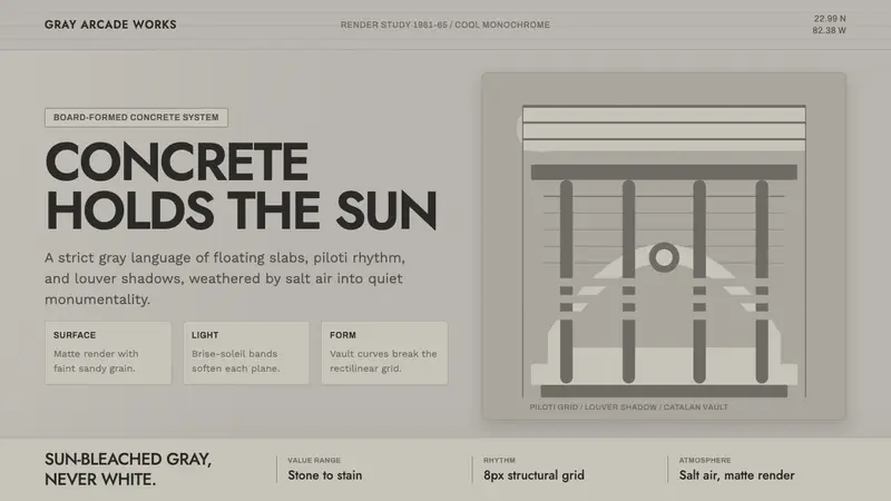 Havana Modernist Gray — design style preview