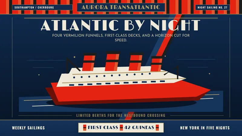Cunard Liner Poster — design style preview
