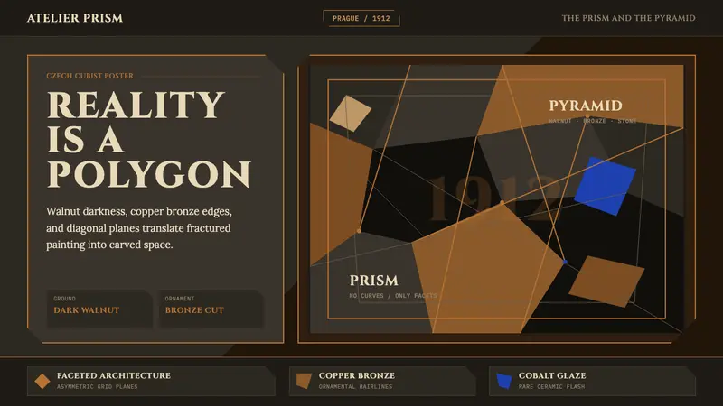 Czech Cubism (Prague 1912) — design style preview
