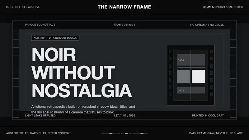 Czechoslovak New Wave Cinema — design style preview