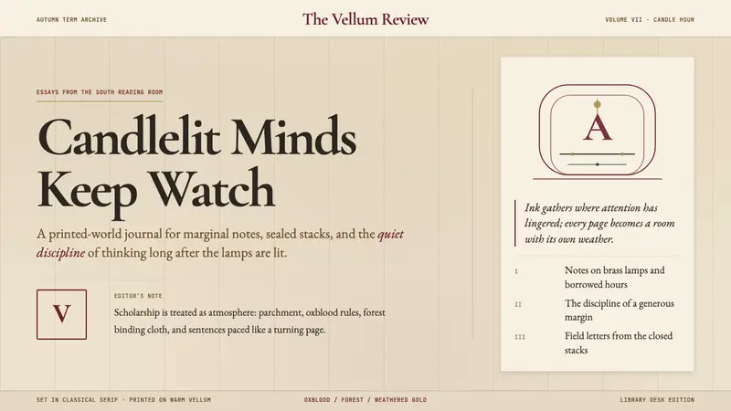Dark Academia — design style preview