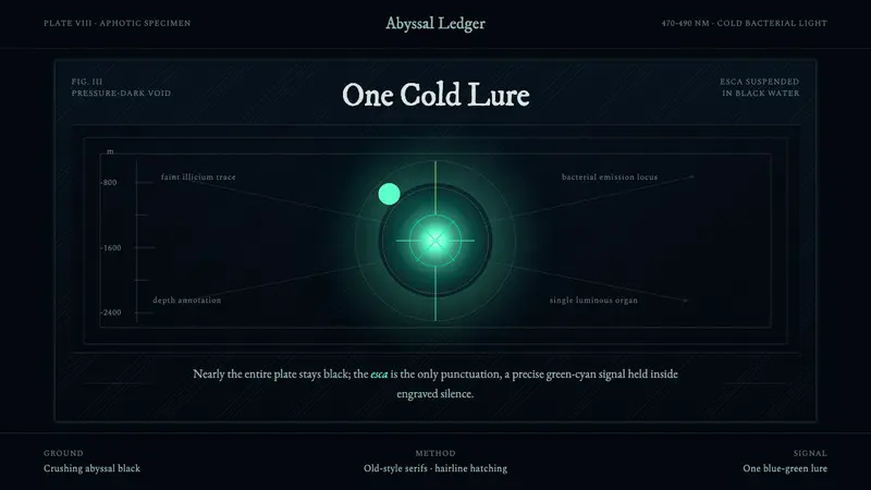 Anglerfish Lure Bioluminescence — design style preview