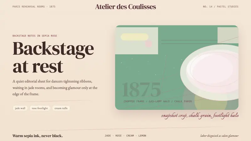 Degas Ballet Pastels — design style preview