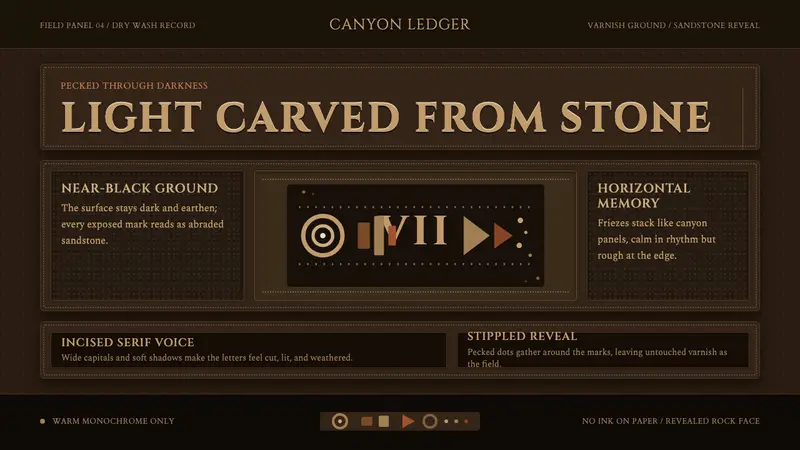 Desert Varnish — design style preview