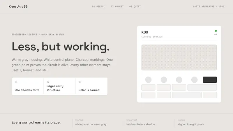 Dieter Rams / Braun — design style preview