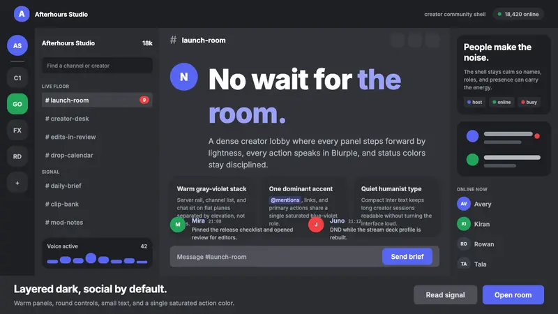 Discord Creator Dark UI — Cover