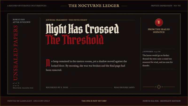 Dracula Gothic (1897) — design style preview