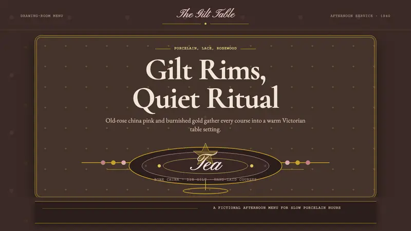 English Afternoon Tea — design style preview