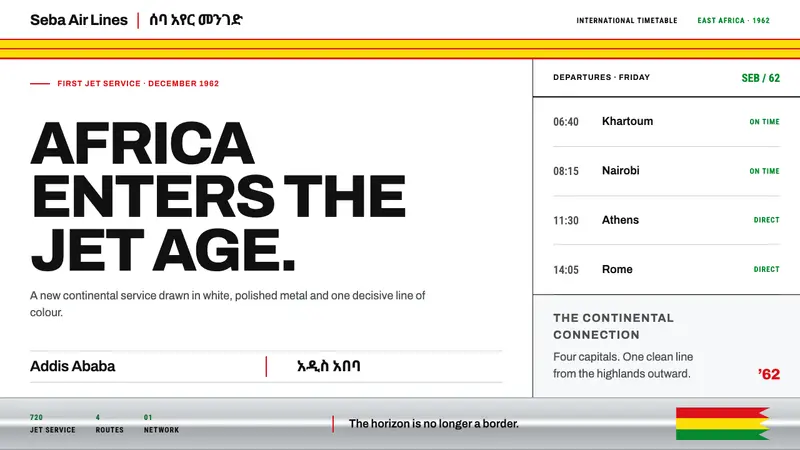 Ethiopian Airlines 1960s — design style preview