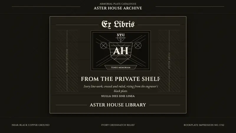 Ex Libris Bookplate — design style preview