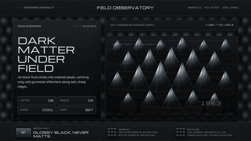 Ferrofluid Spike Field — design style preview
