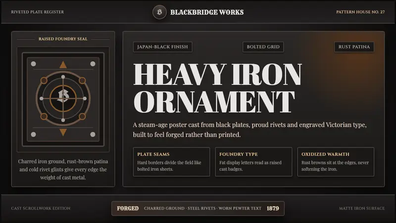 Victorian Cast Iron Foundry — design style preview