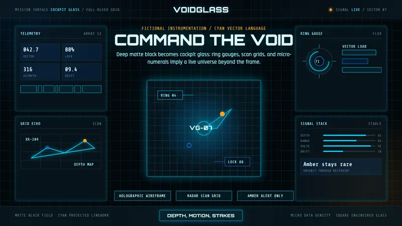 FUI Sci-Fi HUD — design style preview